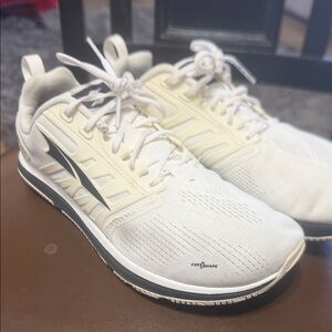Altra White and Black Athletic Shoes